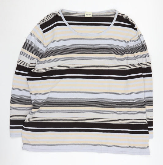 Viyella Women's Multicolour XL Stripe Knit Pullover