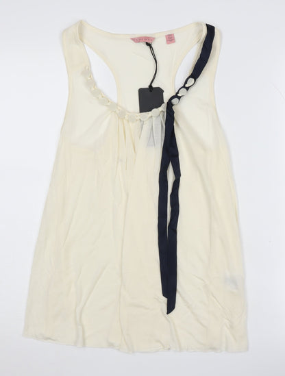 Womens UK Size M Ted Baker Ivory Basic Tank