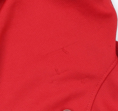 Nike Boys Red Football Jersey T-Shirt, Size S, Moisture Wicking
