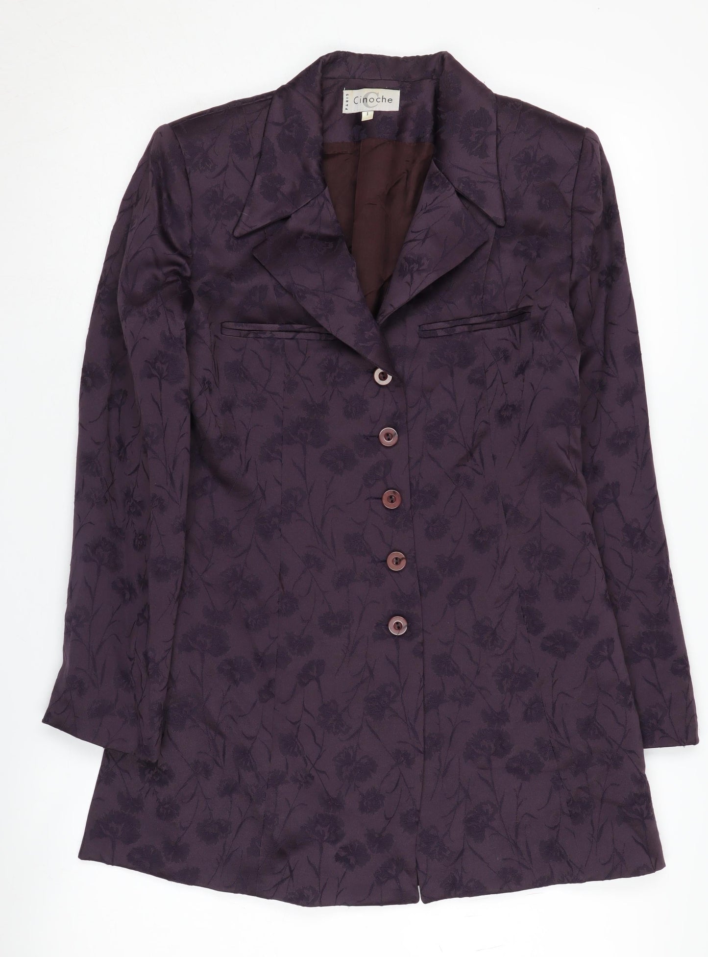 Cinoche Women's Purple Floral Blazer, Size 6
