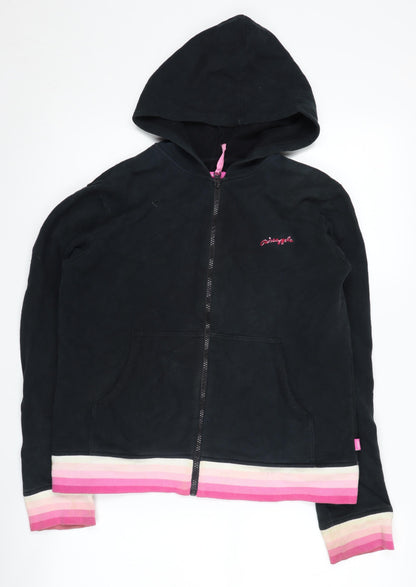 Pineapple Girls Black Hoodie, 15-16 Years, Full Zip