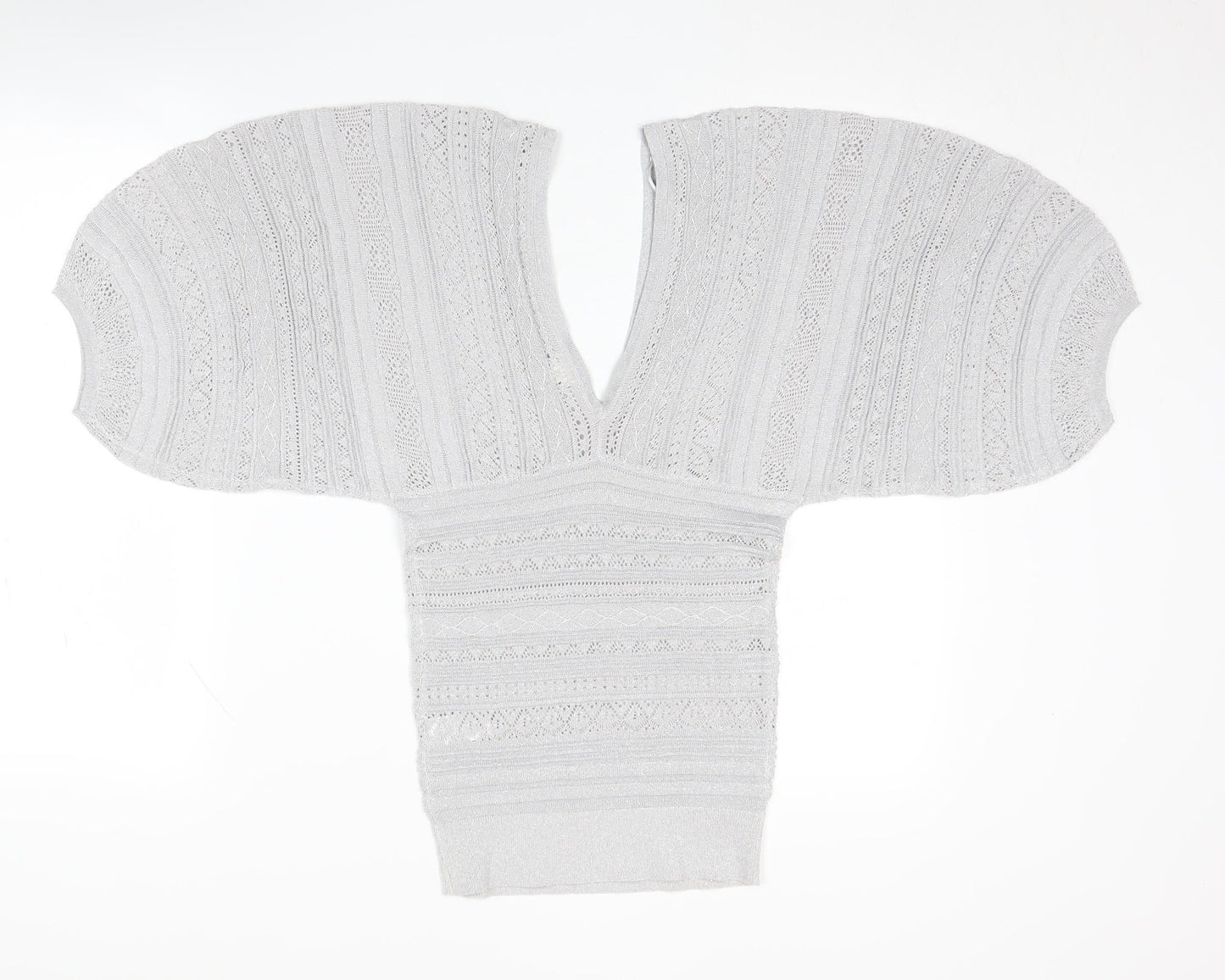 Womens UK Size 6 River Island Silver Cape Jumper