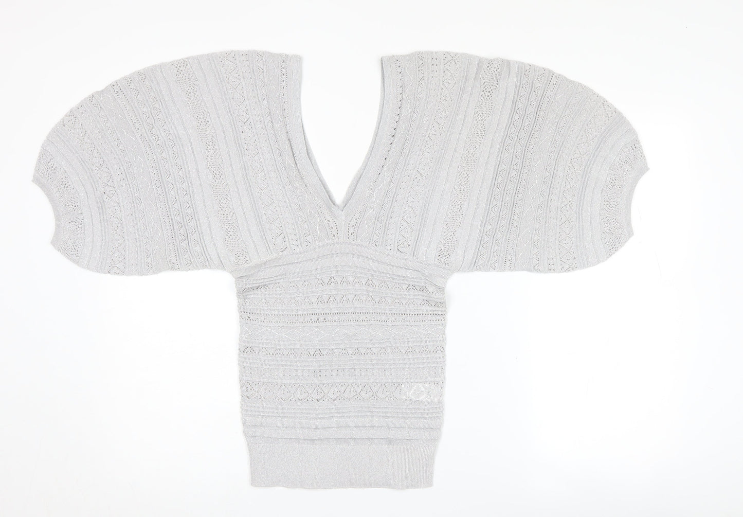 Womens UK Size 6 River Island Silver Cape Jumper