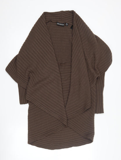 Womens UK Size M Nina Leonard Brown Cardigan Jumper