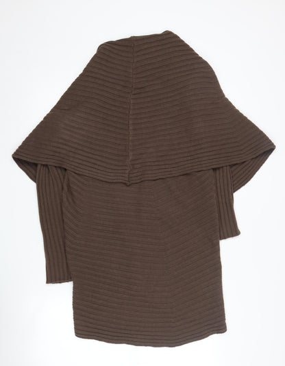 Womens UK Size M Nina Leonard Brown Cardigan Jumper