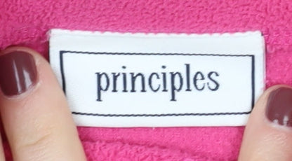 Principles Women's Pink Fleece Pullover Sweatshirt Size 14
