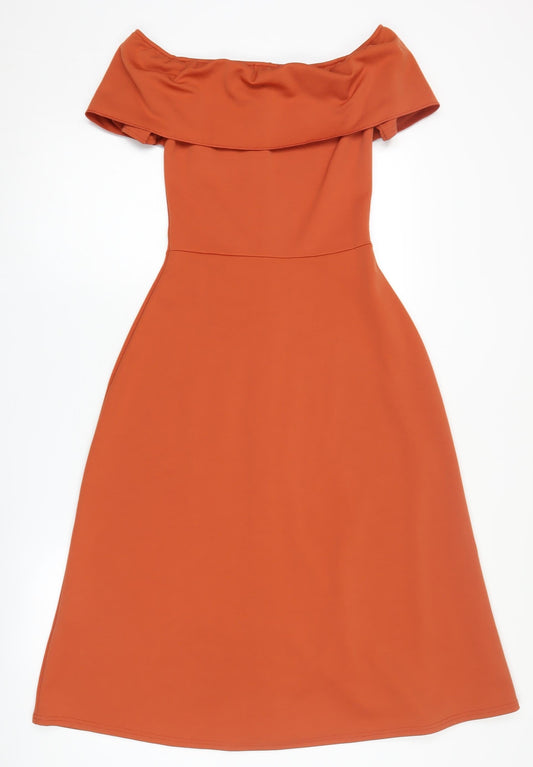 Boohoo Women’s A-Line Off the Shoulder Dress - Size 8