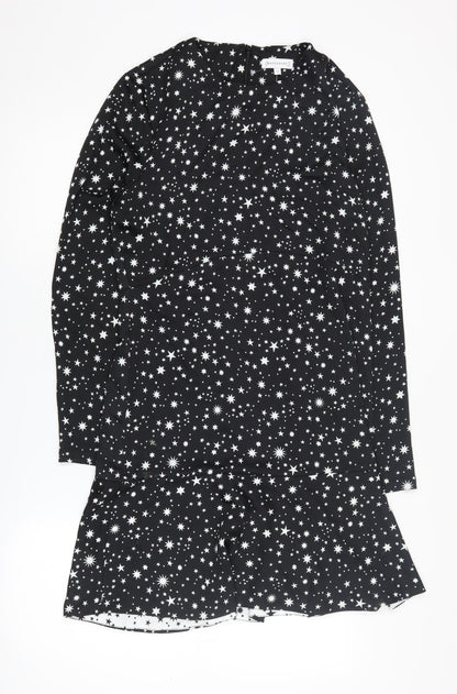 Warehouse Women's Black Star Long Sleeve Dress Size 12