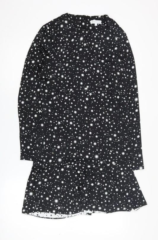 Warehouse Women's Black Star Long Sleeve Dress Size 12
