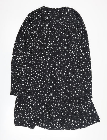 Warehouse Women's Black Star Long Sleeve Dress Size 12