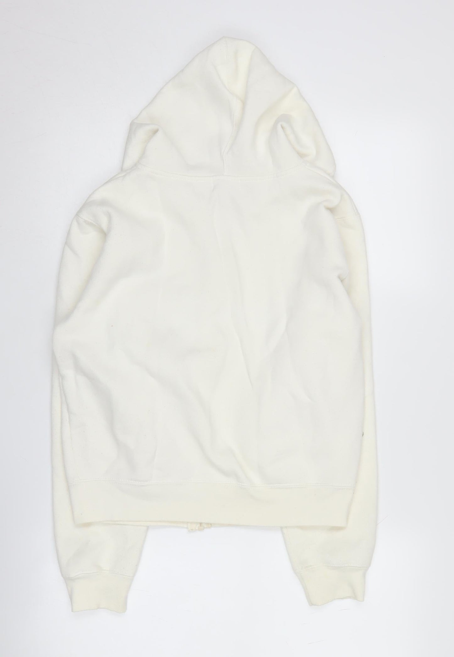 Fire Bird Women's Ivory Hoodie M Full Zip Hooded Casual