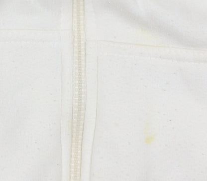 Fire Bird Women's Ivory Hoodie M Full Zip Hooded Casual