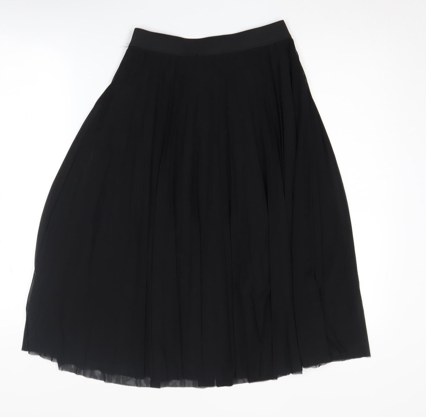 Bershka Women's Black Pleated Midi Skirt Size S