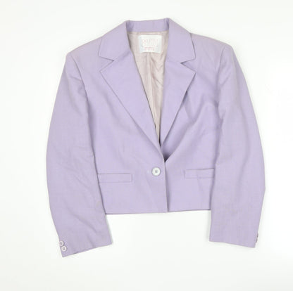 Country Casuals Women’s Purple Cropped Blazer Size 12