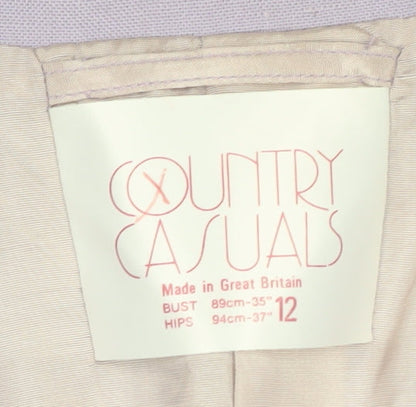 Country Casuals Women’s Purple Cropped Blazer Size 12