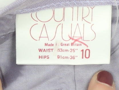 Country Casuals Women's Purple Polka Dot Midi Skirt