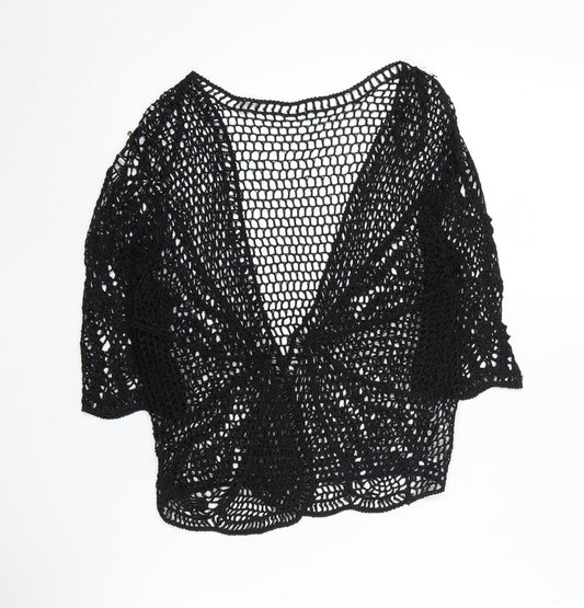 BHS Women’s Black Crochet Shrug, Size 10