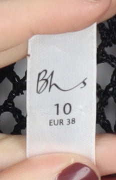 Womens UK Size 10 BHS Black Shrug Jumper