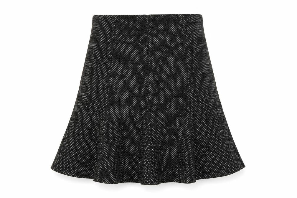 Marks and Spencer Women's Black Polka Dot Skirt, Size 10
