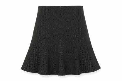Marks and Spencer Women's Black Polka Dot Skirt, Size 10