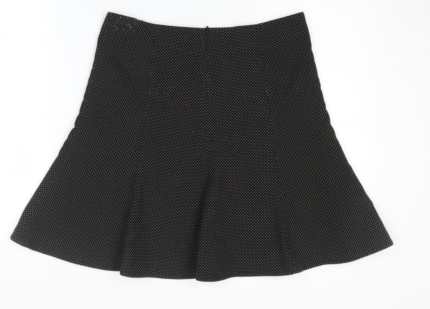 Marks and Spencer Women's Black Polka Dot Skirt, Size 10