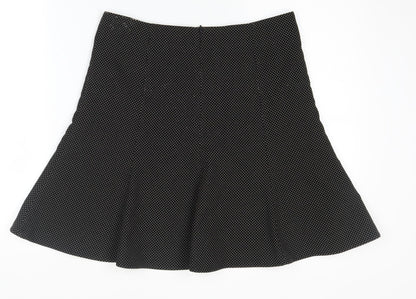 Marks and Spencer Women's Black Polka Dot Skirt, Size 10