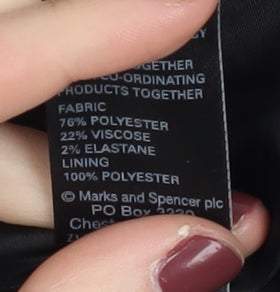 Marks and Spencer Women's Black Polka Dot Skirt, Size 10