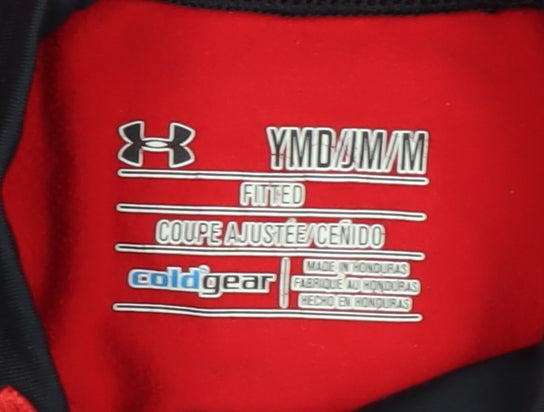 Under Armour Boys Red Long Sleeve Athletic Top M