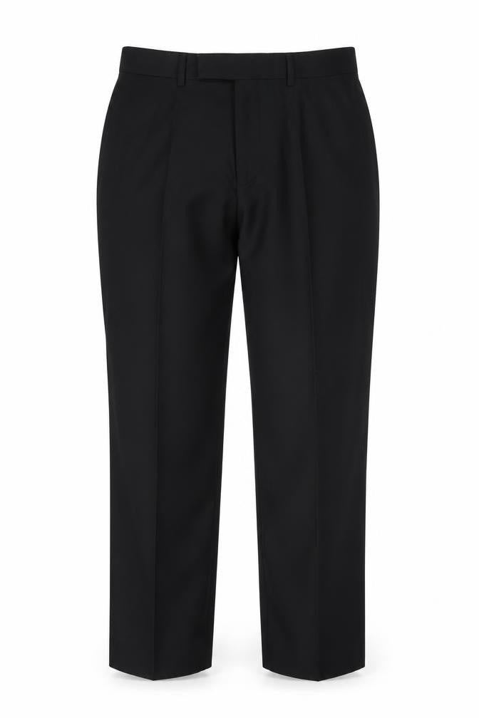 Mens UK Size 32 Greenwoods Regular Fit Dress Pants Black Trousers