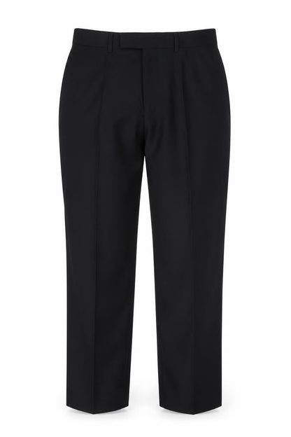 Mens UK Size 32 Greenwoods Regular Fit Dress Pants Black Trousers