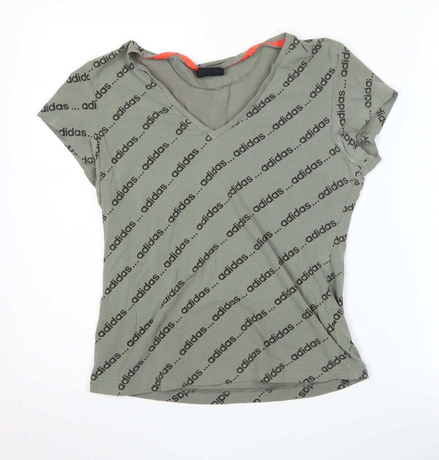 Womens UK Size L adidas Green Basic T-Shirt
