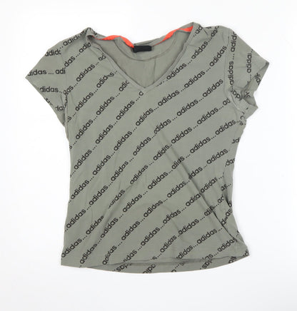 Womens UK Size L adidas Green Basic T-Shirt