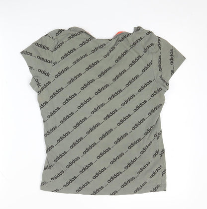 Womens UK Size L adidas Green Basic T-Shirt