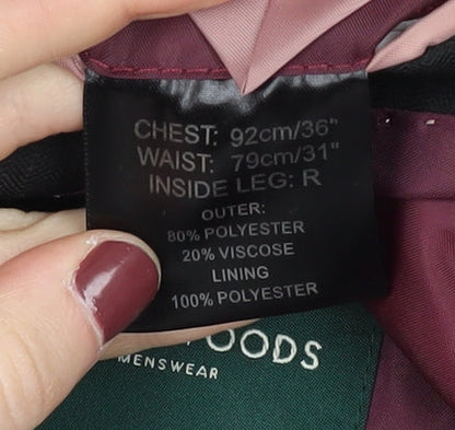 Mens UK Size 36 Greenwoods Regular Black Suit Jacket