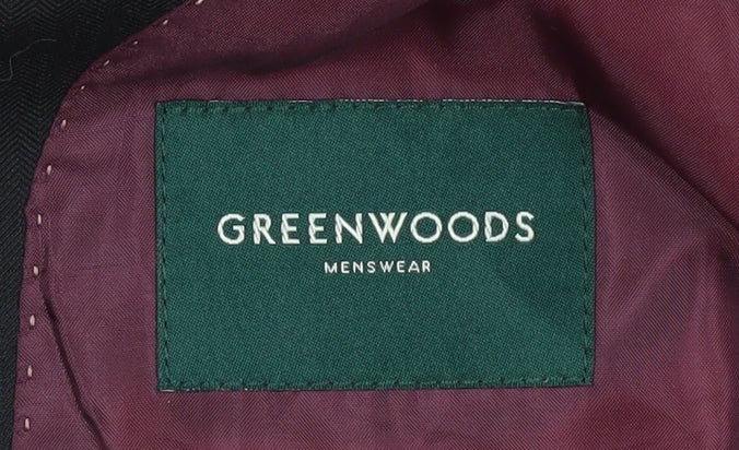 Mens UK Size 36 Greenwoods Regular Black Suit Jacket