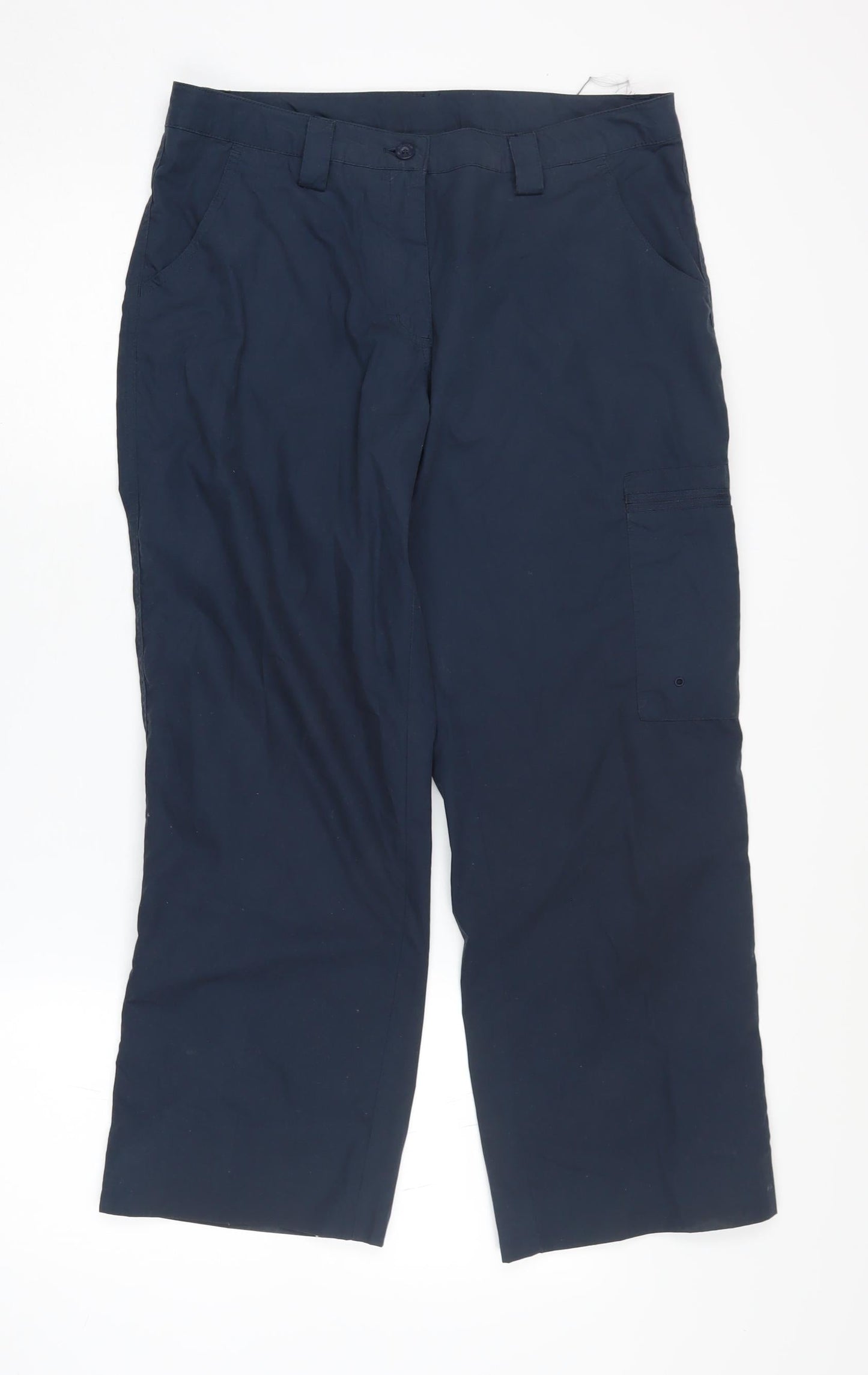 Womens UK Size 10 Mountain Warehouse Relaxed Fit Cargo Blue Trousers