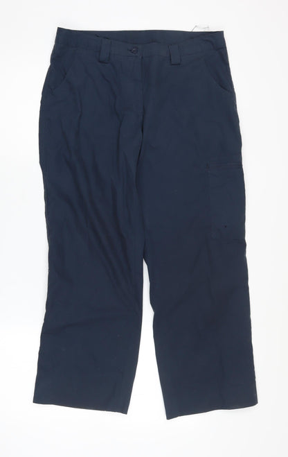 Womens UK Size 10 Mountain Warehouse Relaxed Fit Cargo Blue Trousers