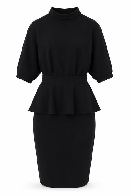Boohoo Women's Black High Neck Sheath Dress, Size 8