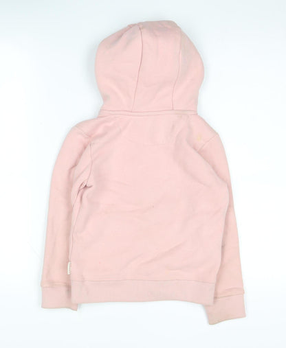 SoulCal & Co Girls Pink Hoodie, 7-8 Years, Full Zip, Cotton Blend