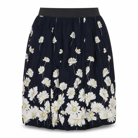 Scarlett & Jo Women's Plus Blue Floral Pleated Skirt