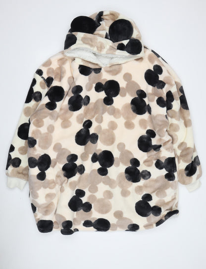 Disney Women's Beige Mickey Mouse Fleece Robe M/L