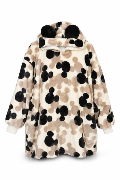 Disney Women's Beige Mickey Mouse Fleece Robe M/L
