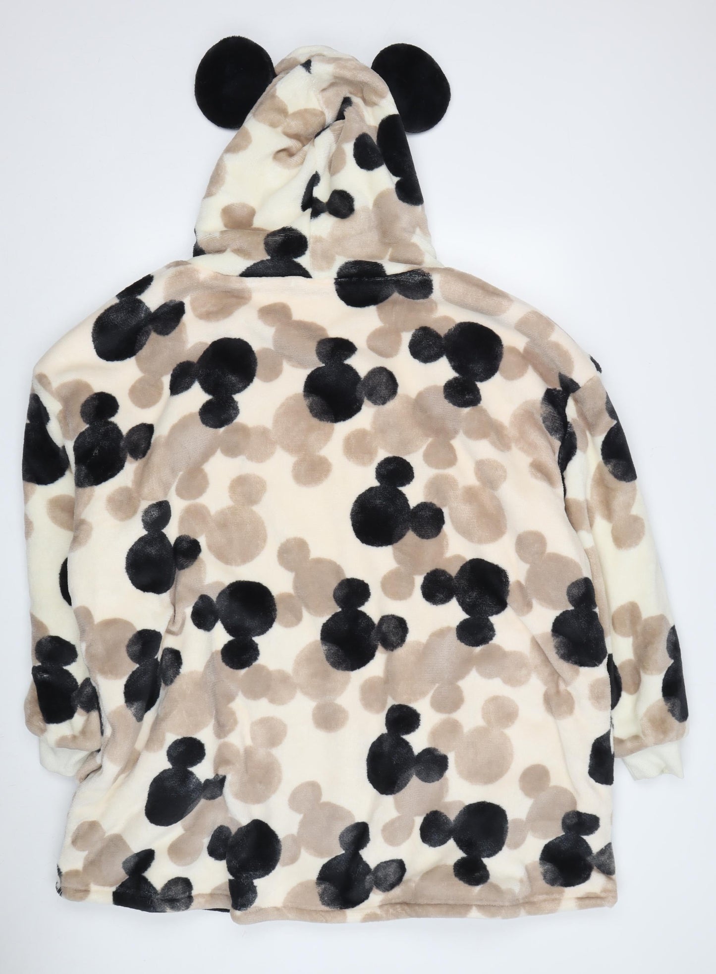 Disney Women's Beige Mickey Mouse Fleece Robe M/L