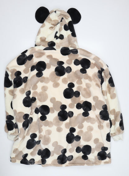 Disney Women's Beige Mickey Mouse Fleece Robe M/L