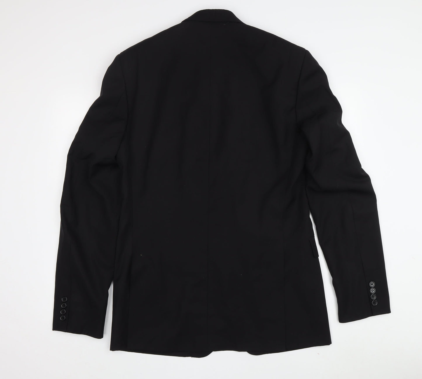 Studio Italia Men's Black Wool Blazer, Size 38L, Formal