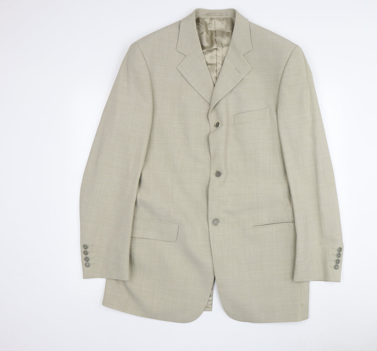Mens UK Size 40 Hugo James Regular Beige Suit Jacket