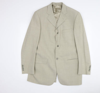 Mens UK Size 40 Hugo James Regular Beige Suit Jacket