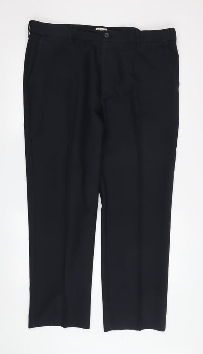 Farah Men's Black Chino Trousers 38 Classic Fit