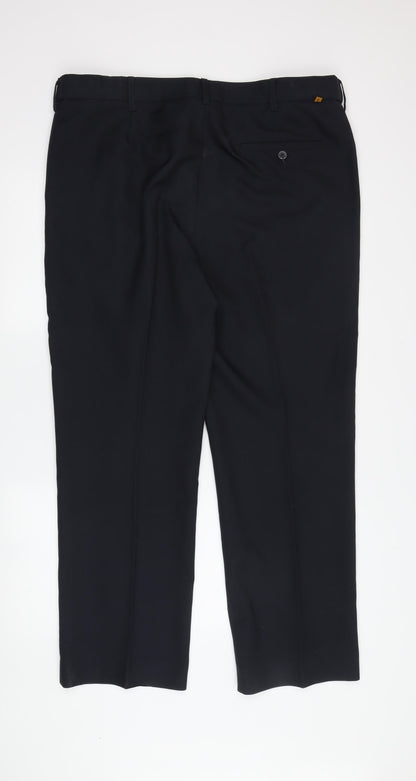 Farah Men's Black Chino Trousers 38 Classic Fit