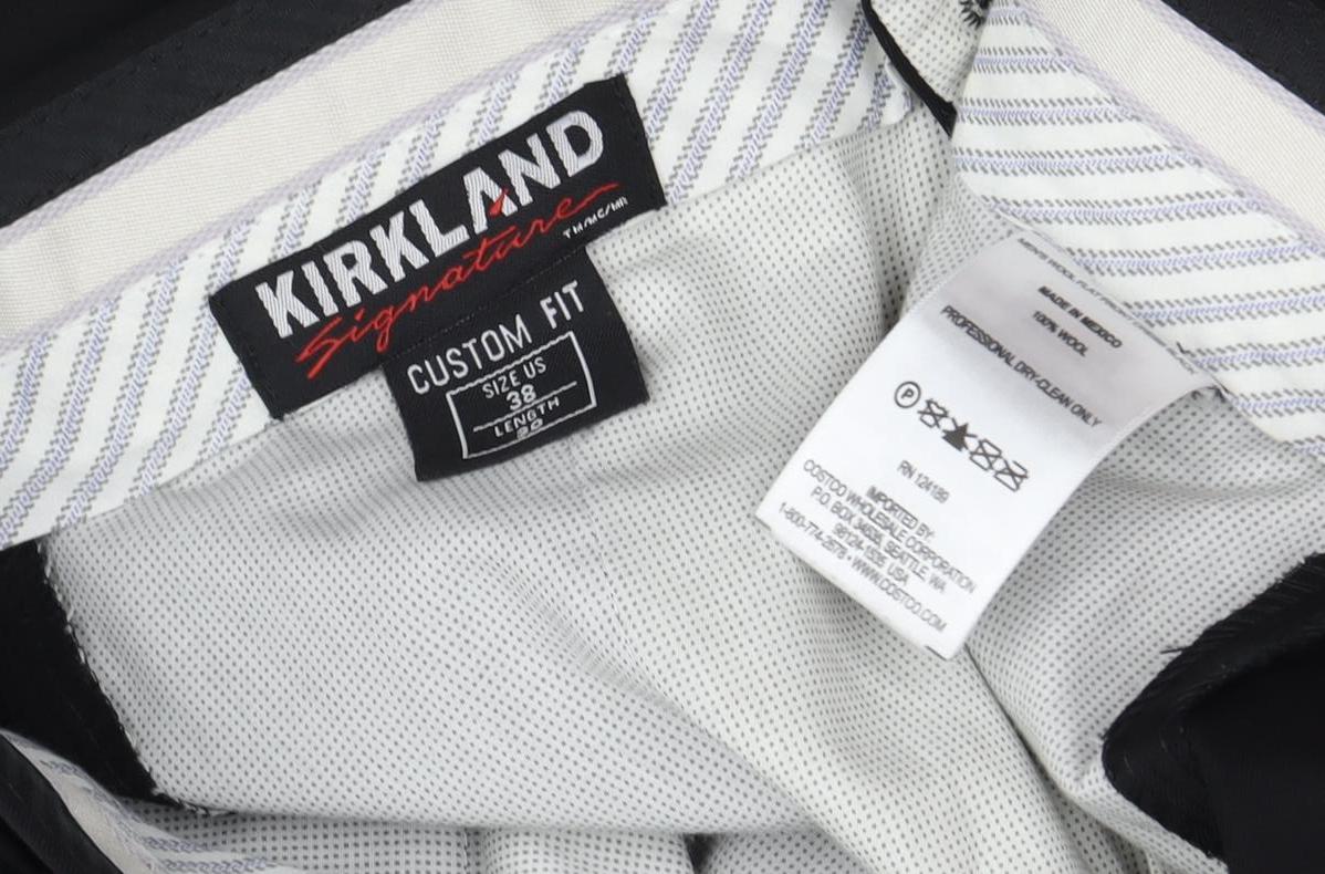 Kirkland Signature Men's Black Dress Pants Size 38